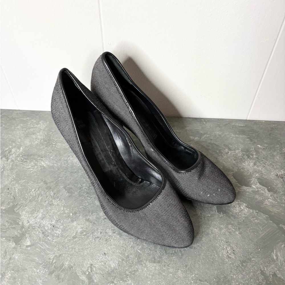 Narciso Rodriguez heels pumped black grey woven size EU 36/ US 5.5/6